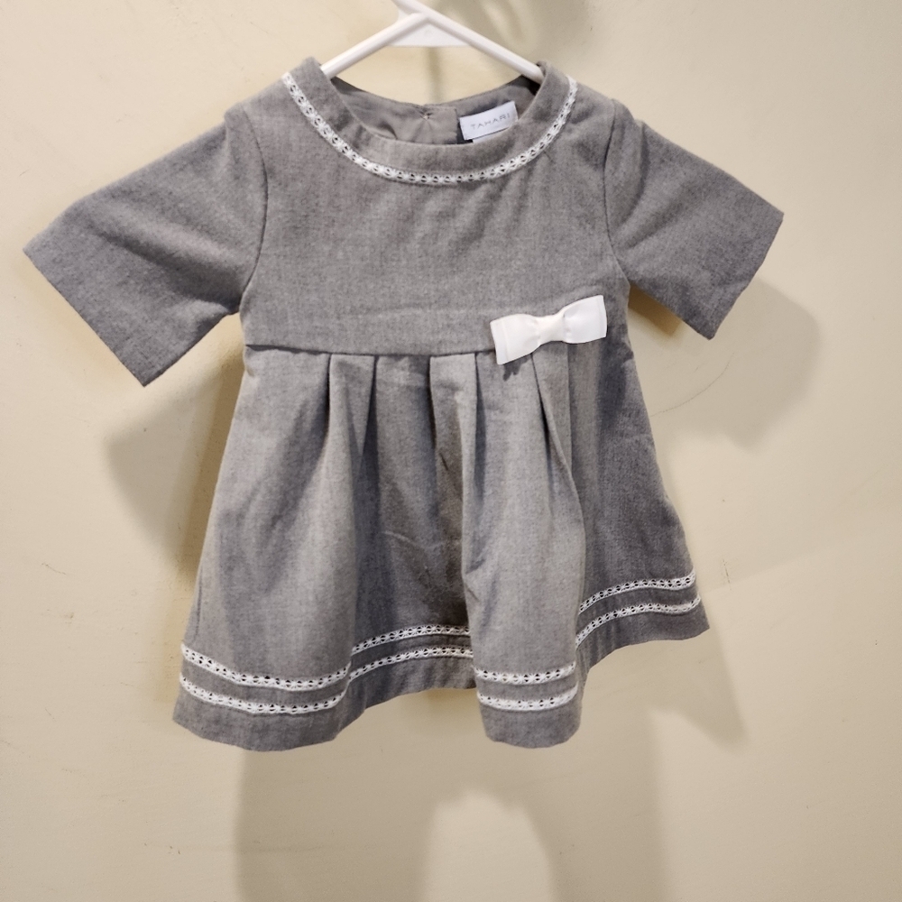 TAHARI  gray Baby girls dress size 2t - Picture 5 of 14